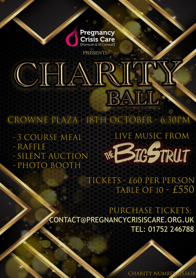 Pregnancy Crisis Care Plymouth Charity Ball 2025 Crowne Plaza Plymouth Hoe